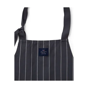 Striped Cotton Linen -esiliina - Dark gray-white - Lexington