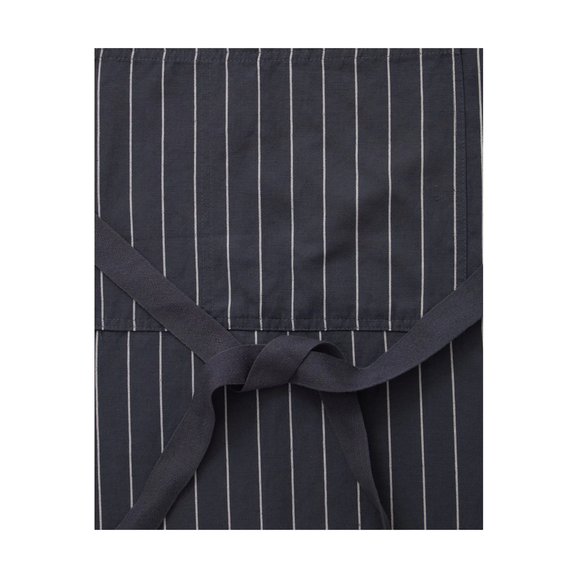 Striped Cotton Linen -esiliina, Dark gray-white Lexington
