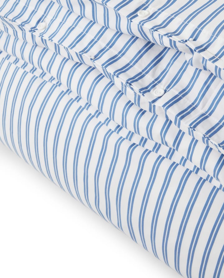 Striped Cotton Poplin -pussilakana 150 x 210 cm - Sininen - Lexington