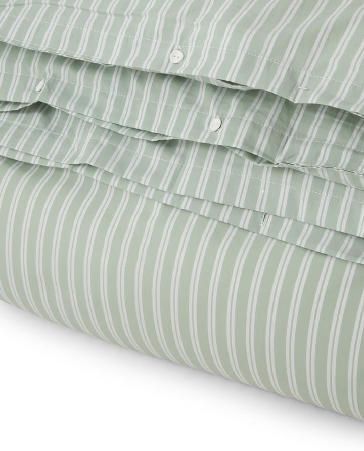 Striped Cotton Poplin -pussilakana 150 x 210 cm - Vihreä - Lexington