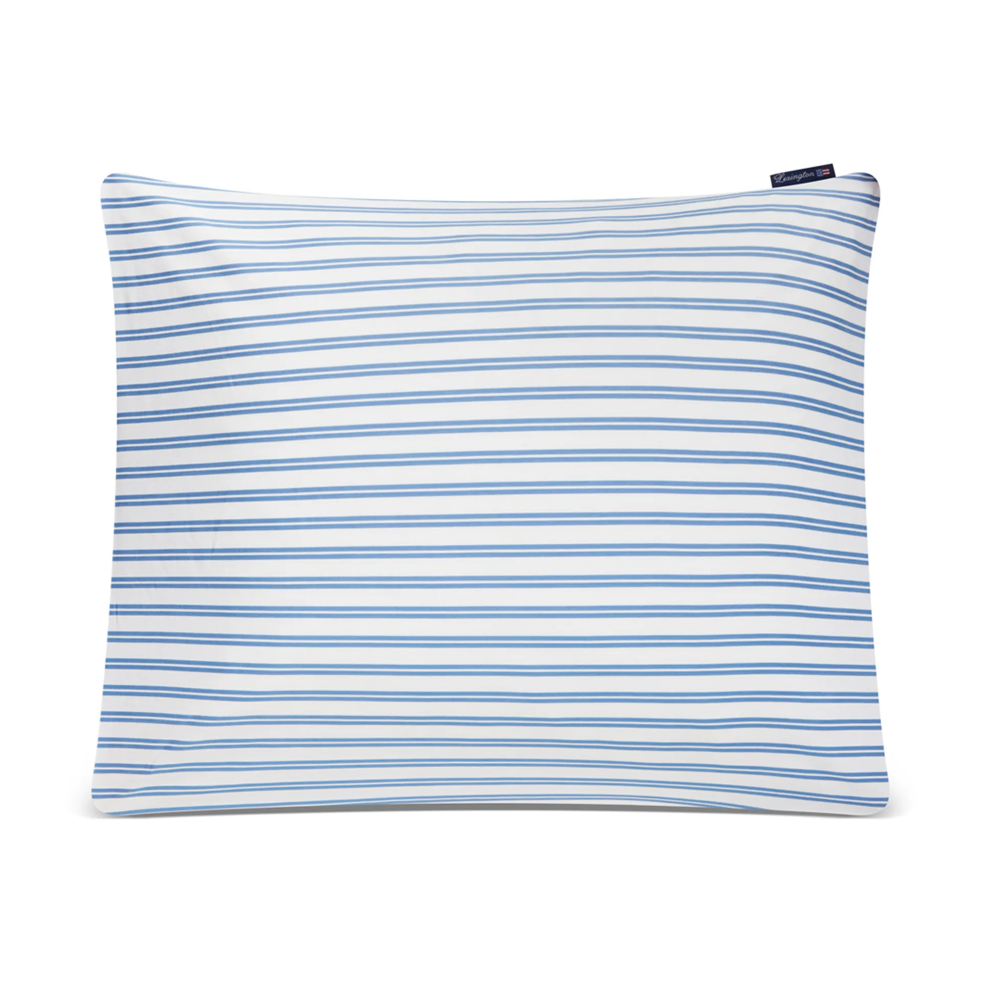 Striped Cotton Poplin -tyynyliina 50 x 60 cm, Sininen Lexington