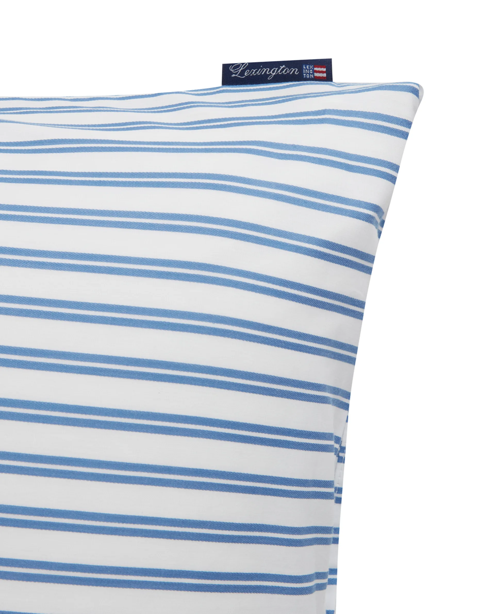 Striped Cotton Poplin -tyynyliina 50 x 60 cm, Sininen Lexington