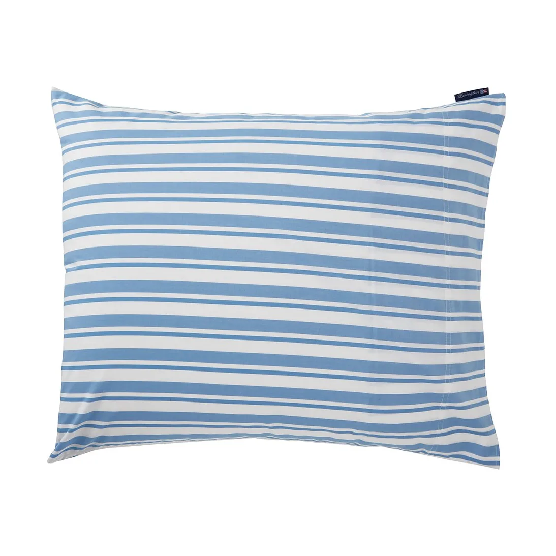 Striped Cotton Poplin -tyynyliina 50 x 60 cm, White-Blue Lexington