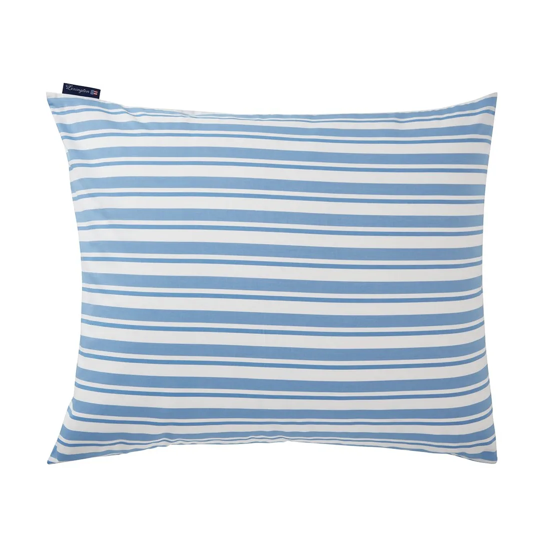 Striped Cotton Poplin -tyynyliina 50 x 60 cm, White-Blue Lexington