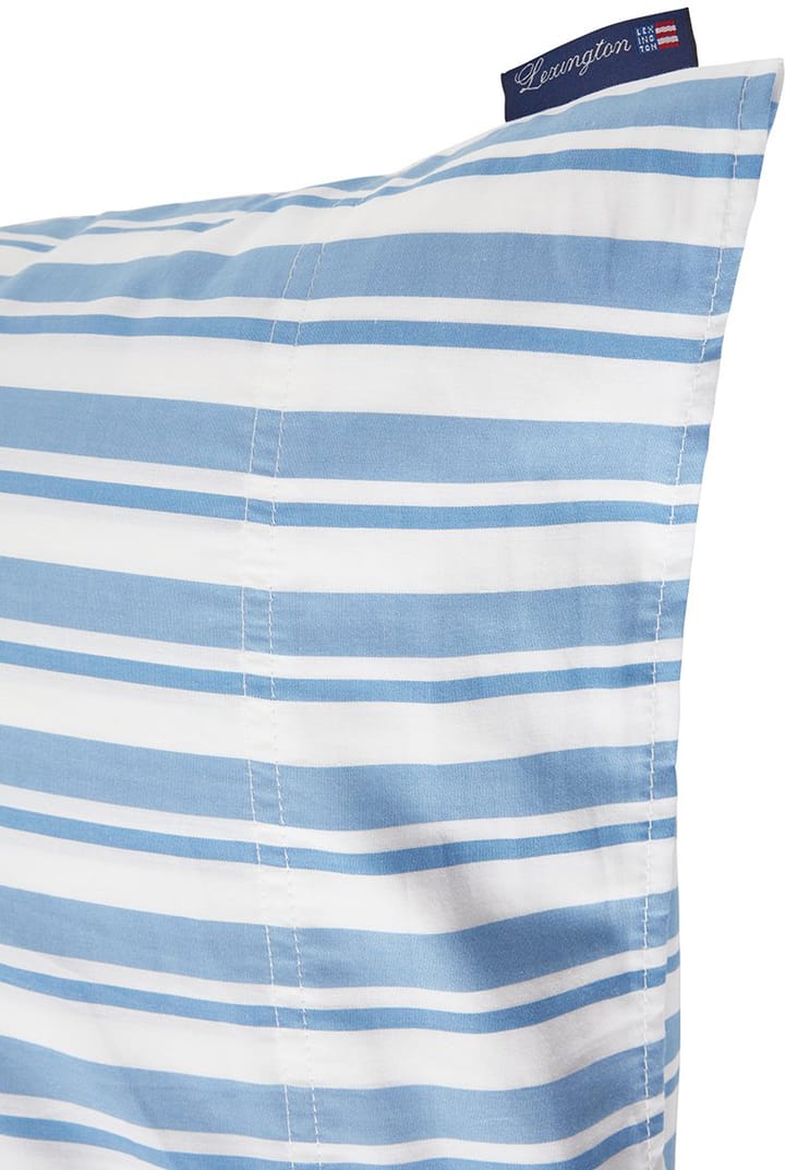 Striped Cotton Poplin -tyynyliina 50 x 60 cm - White-Blue - Lexington