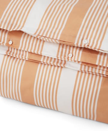 Striped Cotton Sateen -pussilakanasetti 150 x 210 cm - Beige-valkoinen - Lexington