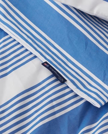 Striped Cotton Sateen -pussilakanasetti 150 x 210 cm - Sininen-valkoinen - Lexington