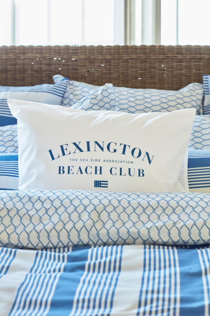 Striped Cotton Sateen -pussilakanasetti 150 x 210 cm, Sininen-valkoinen Lexington