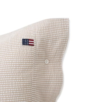Striped Cotton Seersucker -tyynyliina 65 x 65 cm - Beige-valkoinen - Lexington