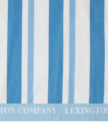 Striped Cotton Terry -rantapyyhe 100 x 180 cm - Blue - Lexington