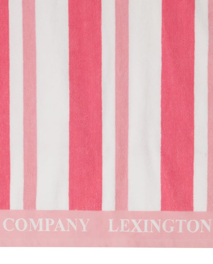 Striped Cotton Terry -rantapyyhe 100 x 180 cm - Cerise - Lexington