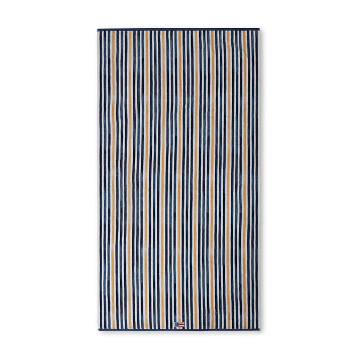 Striped Cotton Velour -kylpypyyhe 100x180 cm, Blue-white-oat Lexington