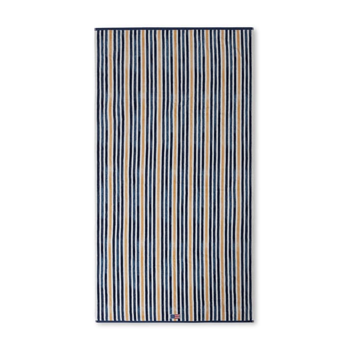 Striped Cotton Velour -kylpypyyhe 100x180 cm - Blue-white-oat - Lexington
