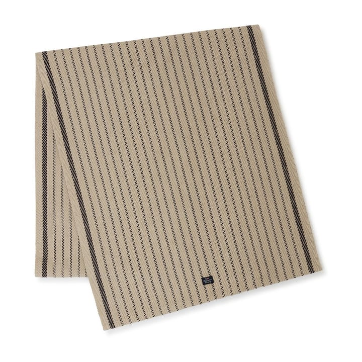 Striped Jute Cotton pöytäsjuoksija 50x250 cm - Beige-dark gray - Lexington
