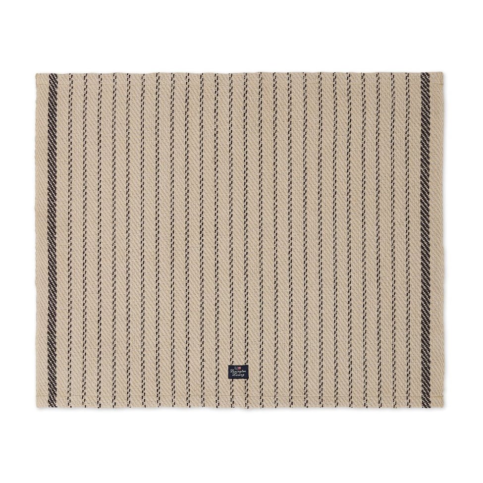 Lexington Striped Jute Cotton tabletti 40×50 cm Beige-dark gray