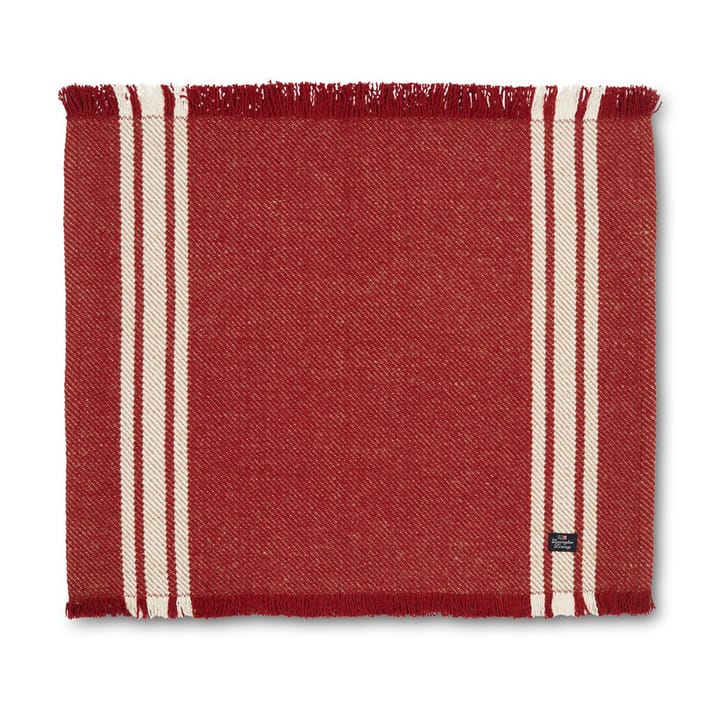 Striped kaitaliina hapsuilla 50x250 cm - Punainen-valkoinen - Lexington