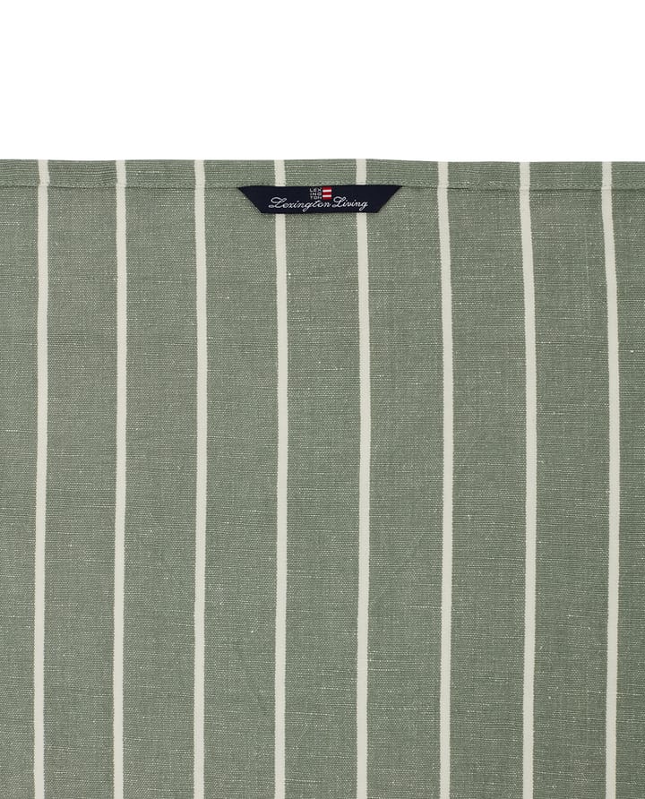 Striped Linen Cotton -keittiöpyyhe 50x70 cm  - Green-white - Lexington