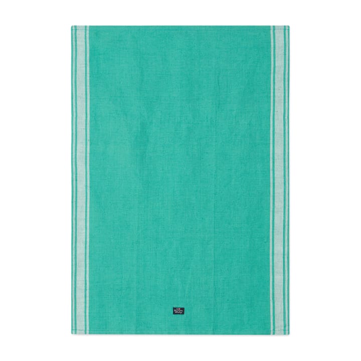 Striped Linen Cotton -keittiöpyyhe 50x70 cm - Vihreä-valkoinen - Lexington