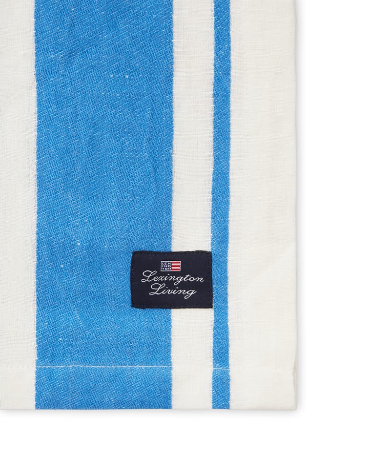 Striped Linen Cotton -pöytäliina 150 x 250 cm - Sininen-valkoinen - Lexington