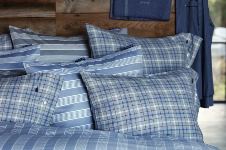 Striped Lyocell Cotton pussilakana 150x210 cm, Blue-white Lexington