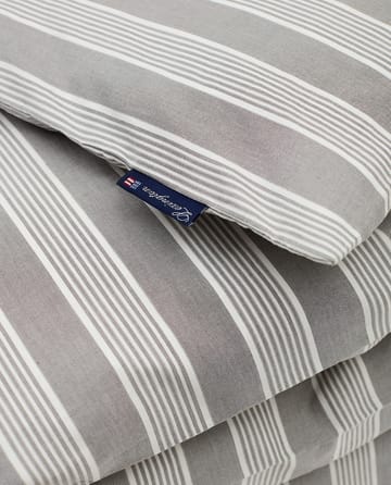 Striped Lyocell Cotton pussilakana 150x210 cm - Gray-white - Lexington
