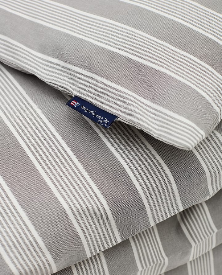 Striped Lyocell Cotton pussilakana 150x210 cm, Gray-white Lexington