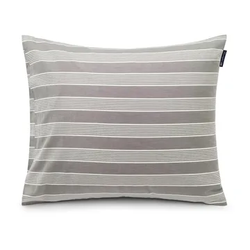 Striped Lyocell Cotton tyynyliina 50x60 cm - Gray-white - Lexington