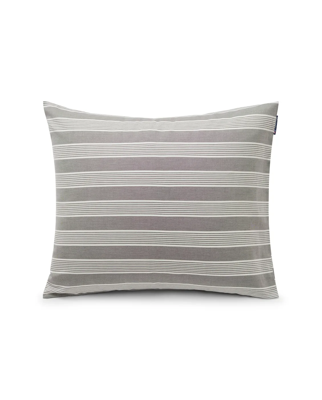 Striped Lyocell Cotton tyynyliina 50x60 cm, Gray-white Lexington