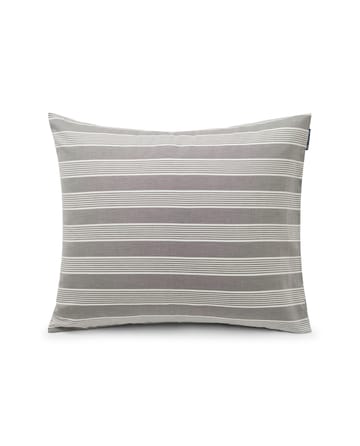 Striped Lyocell Cotton tyynyliina 50x60 cm - Gray-white - Lexington