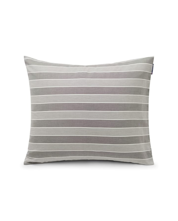Striped Lyocell Cotton tyynyliina 50x60 cm, Gray-white Lexington