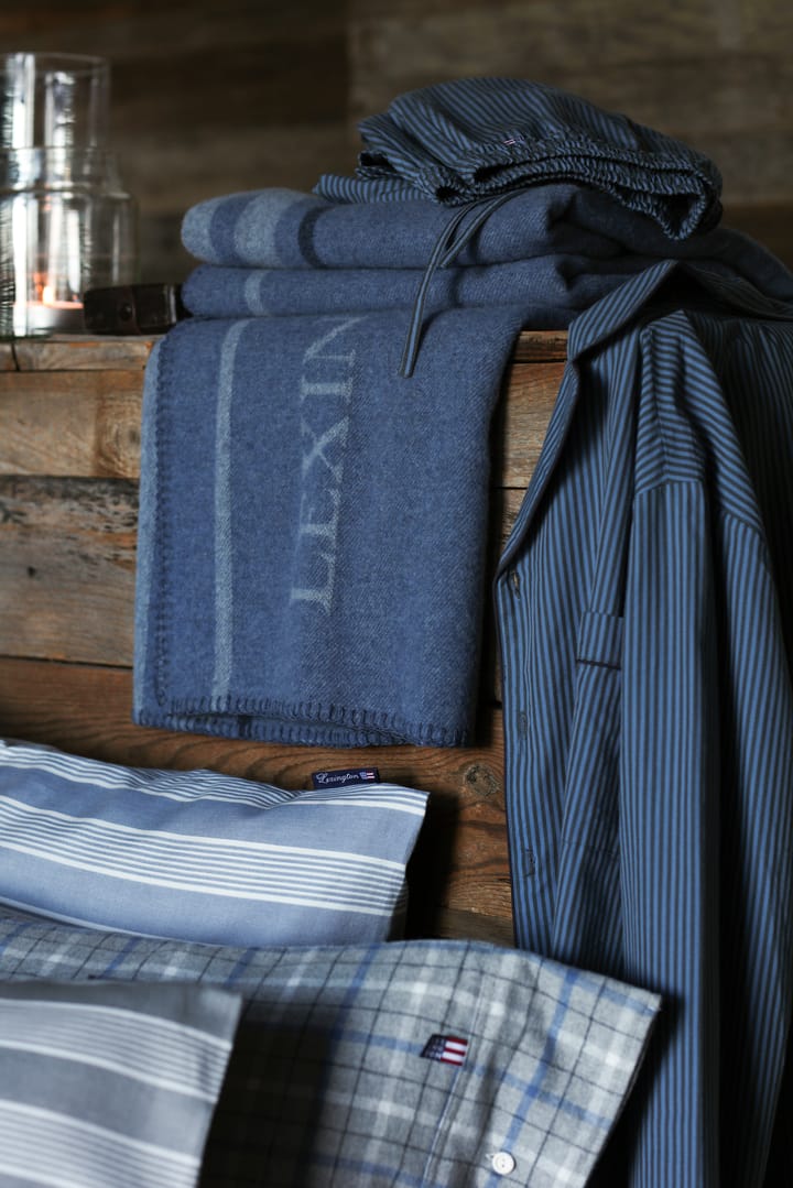 Striped Lyocell Cotton tyynyliina 50x60 cm, Gray-white Lexington