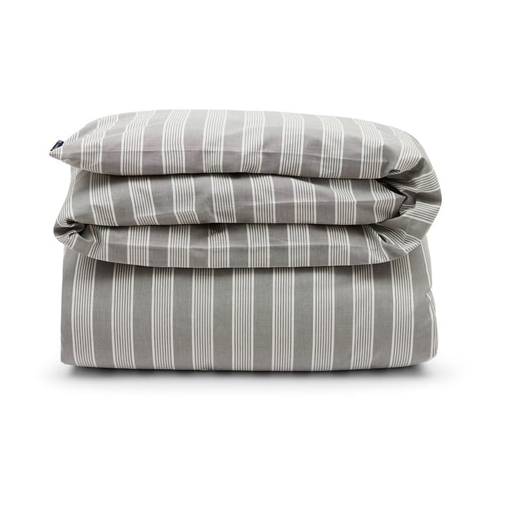 Striped lyocell-puuvillapussilakana 220 x 220 cm - Gray/Off White - Lexington