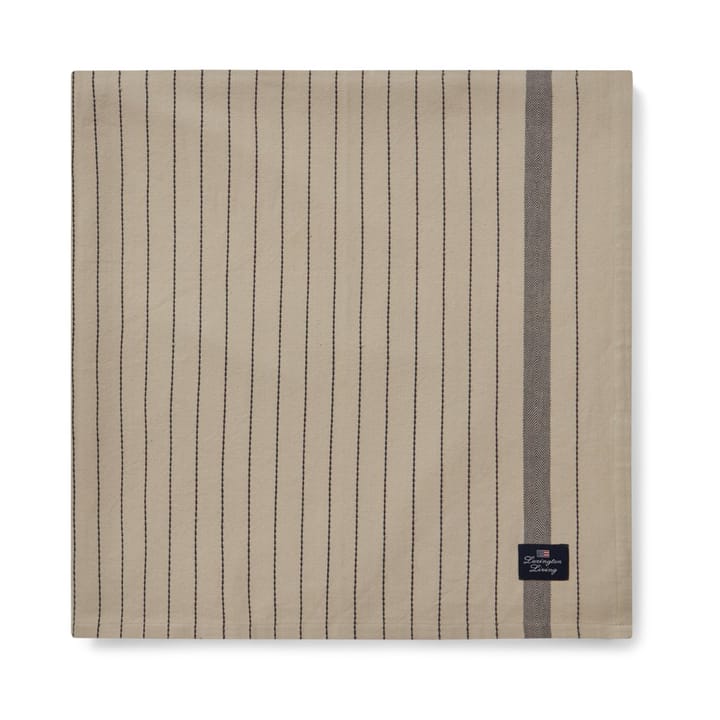 Striped Organic Cotton -pöytäliina 150 x 350 cm - Beige-dark grey - Lexington