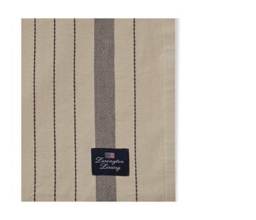 Striped Organic Cotton -pöytäliina 150 x 350 cm - Beige-dark grey - Lexington