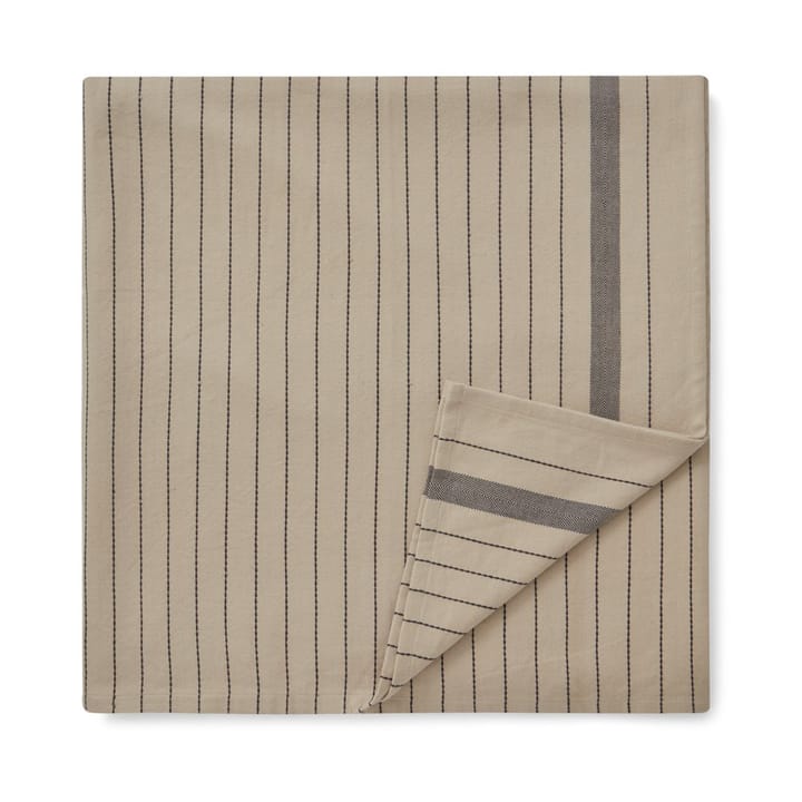 Striped Organic Cotton -pöytäliina 150 x 350 cm, Beige-dark grey Lexington