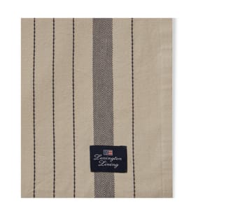 Striped Organic Cotton -pöytäliina 150x250 cm - Beige-dark gray - Lexington