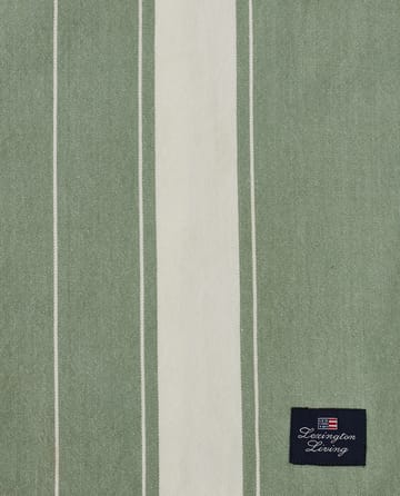 Striped Organic Cotton -pöytäliina 150x250 cm - Green-white - Lexington