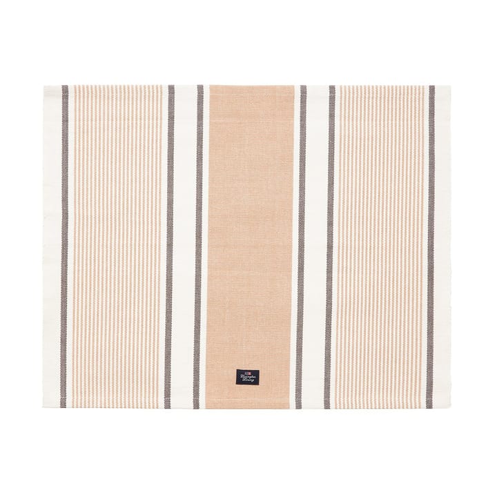 Striped Organic Cotton pöytätabletti 40x50 cm - Beige - Lexington