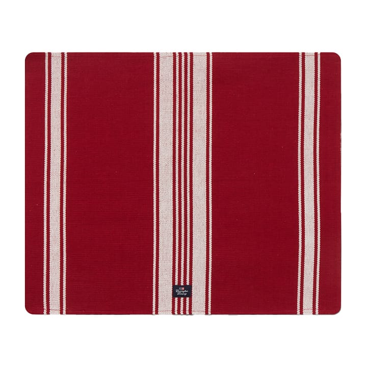 Striped Organic Cotton Rib -pöytätabletti 40 x 50 cm - Red-white - Lexington