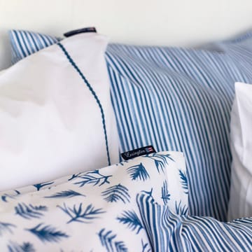 Striped Organic Cotton Sateen -pussilakanasetti - Blue-white - Lexington