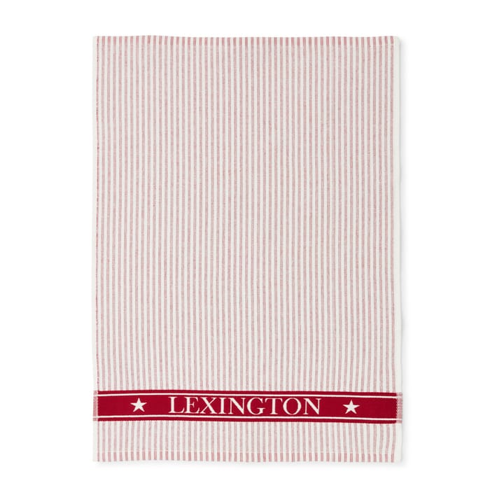 Striped Organic Cotton Terry keittiöpyyhe 50x70 cm - Red-white - Lexington