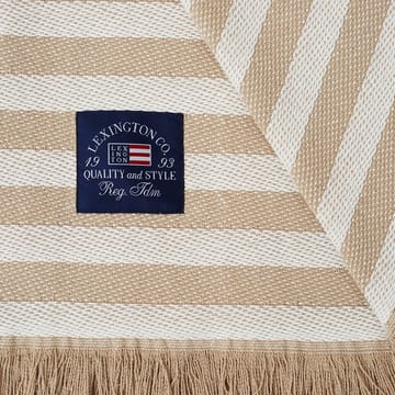 Striped Recycled Cotton -huopa 130 x 170 cm - Beige-white - Lexington