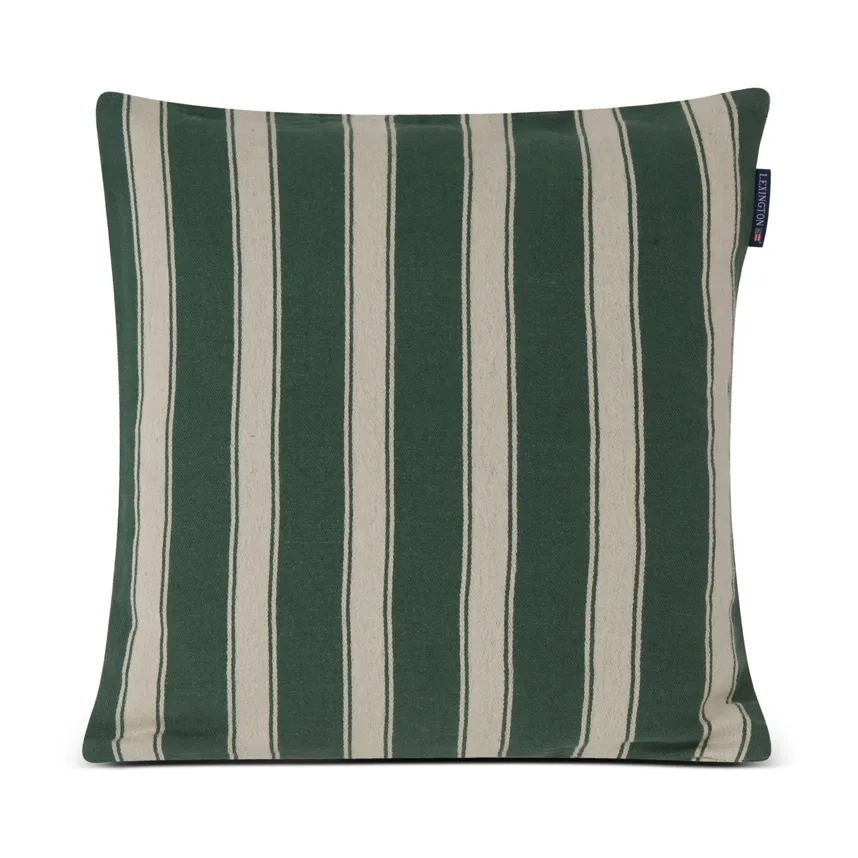 Structure Striped Linen Cotton -tyynynpäällinen 50 x 50 cm, Green-beige Lexington