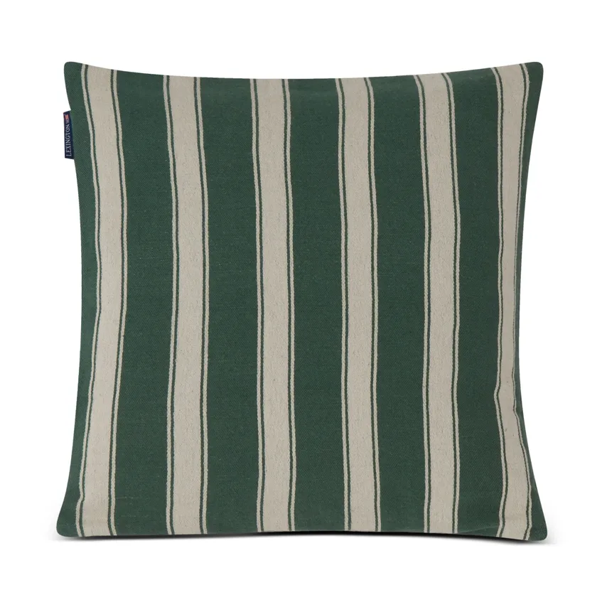 Structure Striped Linen Cotton -tyynynpäällinen 50 x 50 cm, Green-beige Lexington