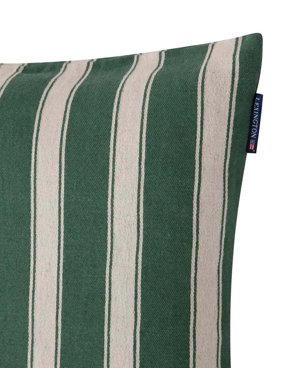 Structure Striped Linen Cotton -tyynynpäällinen 50 x 50 cm, Green-beige Lexington