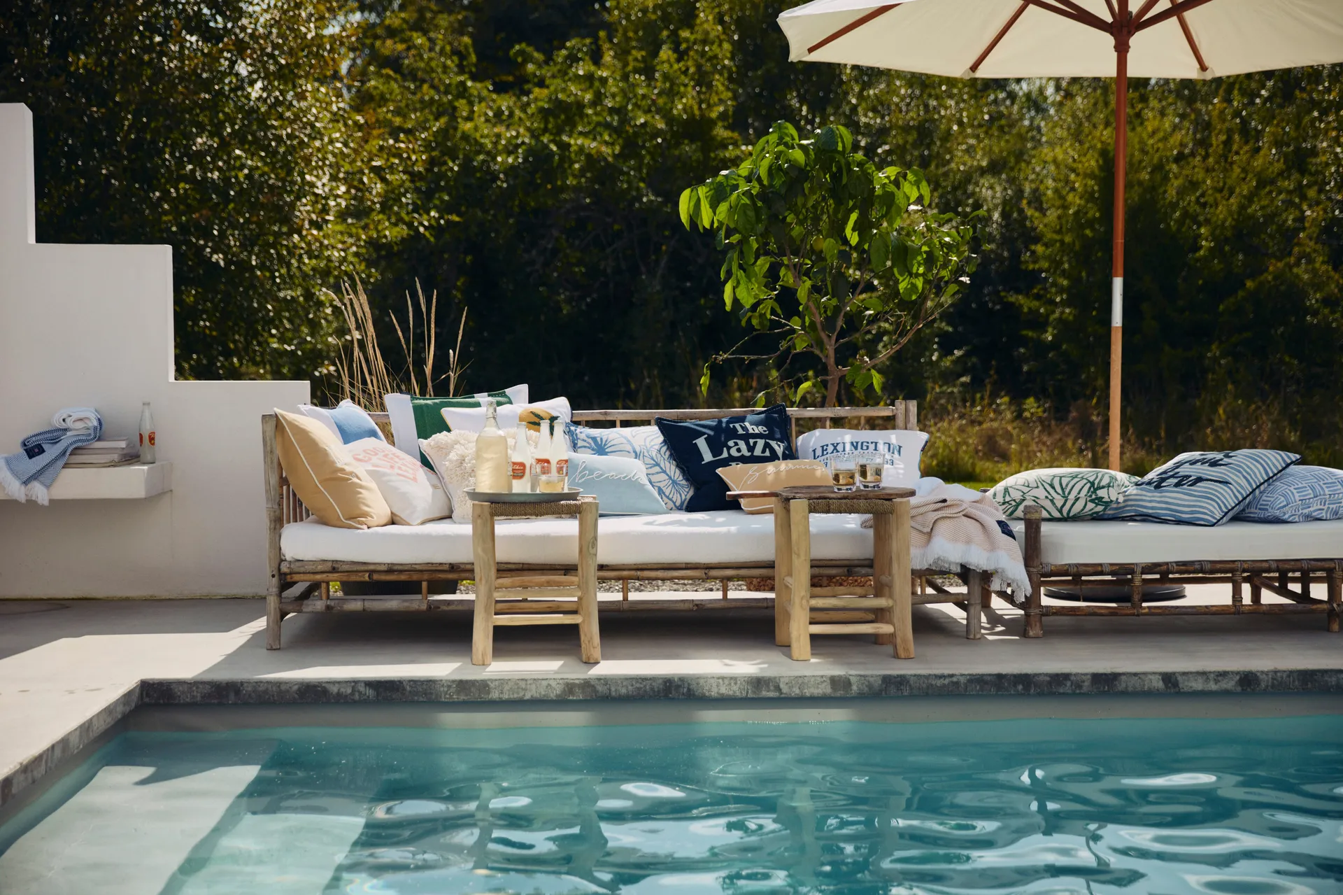 Summer Small Rope Cotton Twill -tyyny 30x40 cm, Oat-White Lexington