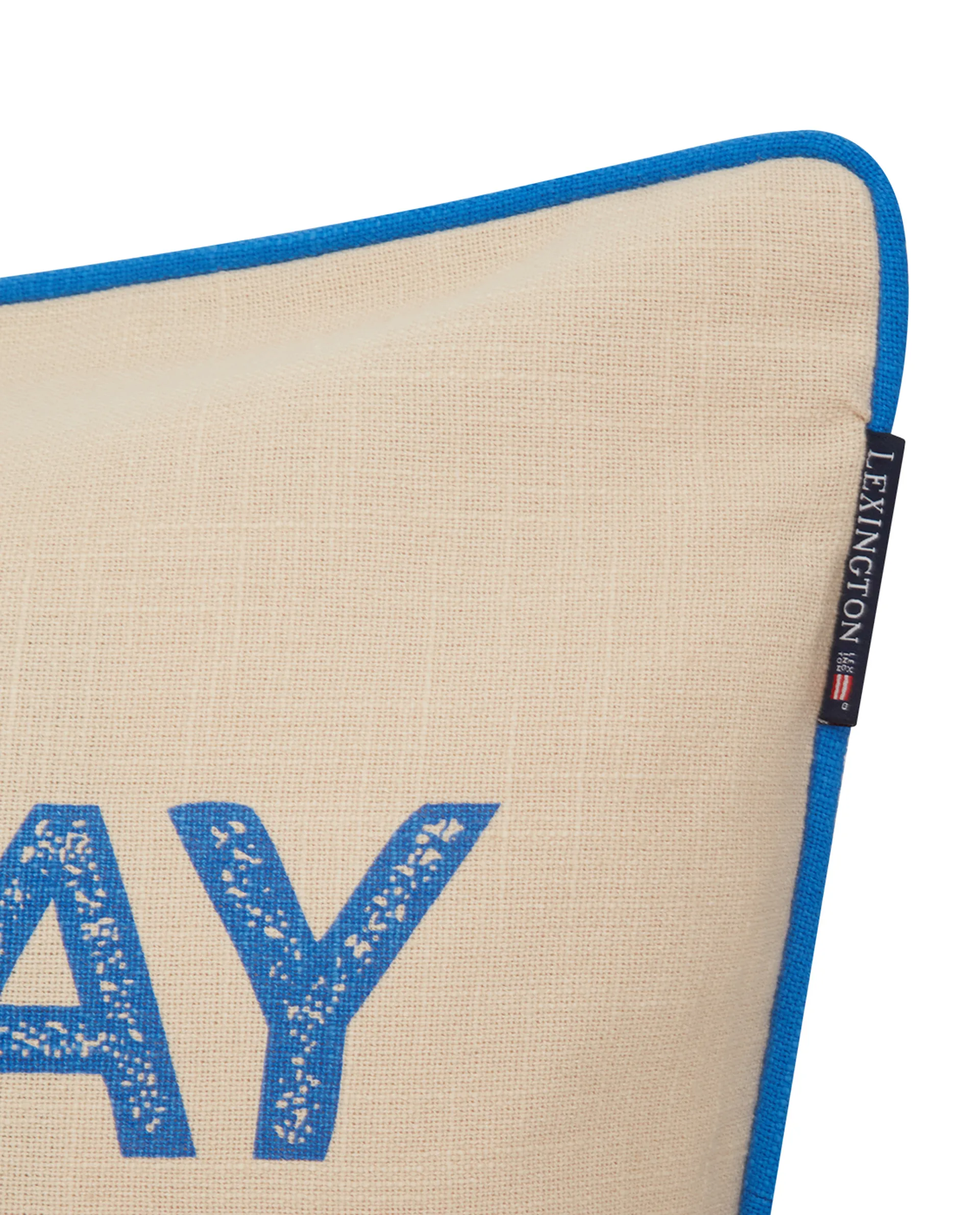Sunday Funday Printed -tyynynpäällinen 50 x 50 cm, Beige-sininen-vaaleanpunainen Lexington
