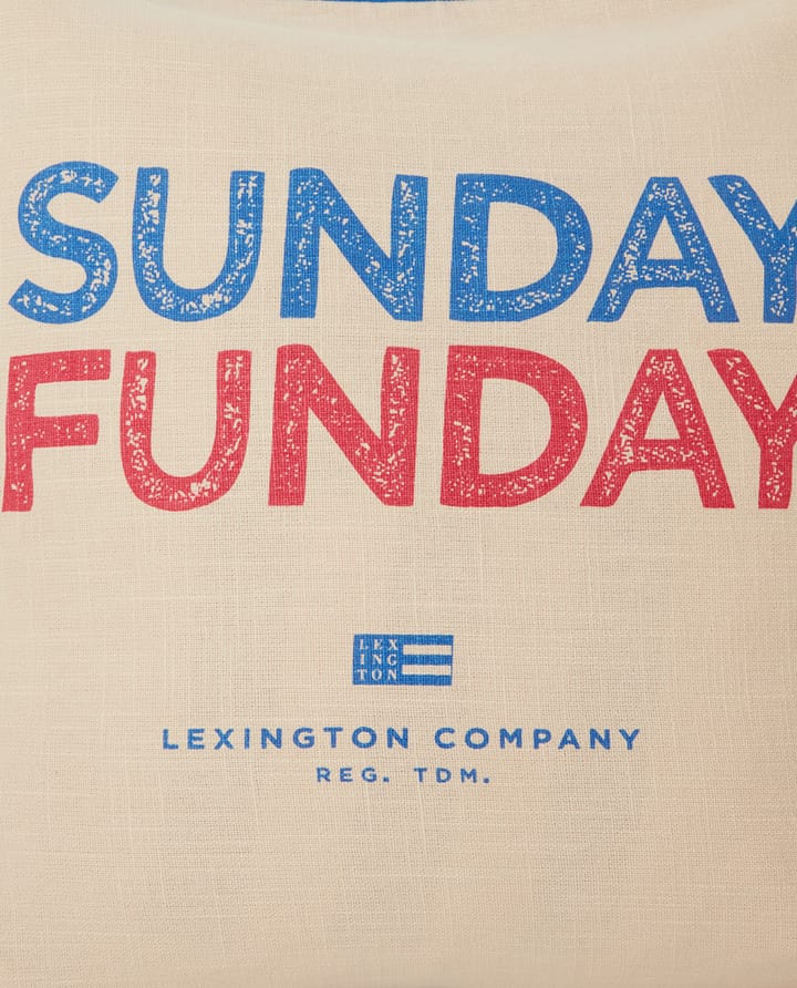 Sunday Funday Printed -tyynynpäällinen 50 x 50 cm, Beige-sininen-vaaleanpunainen Lexington