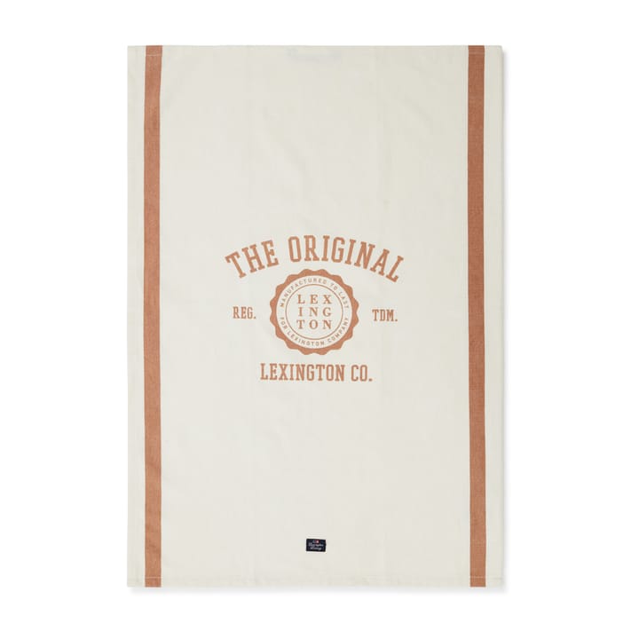 The Original Cotton Twill keittiöpyyhe 50x70 cm - Off White-brown - Lexington