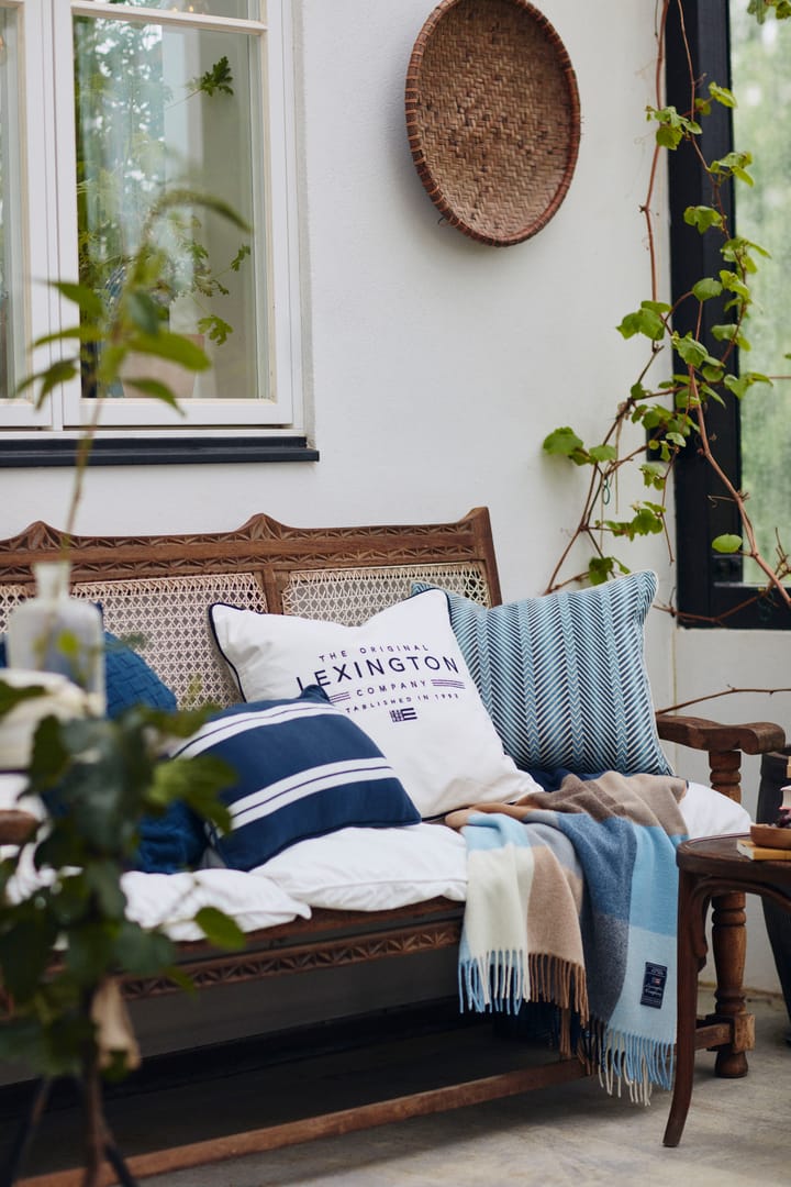The Original Organic Cotton -tyynynpäällinen 50x50 cm - White-dark blue - Lexington